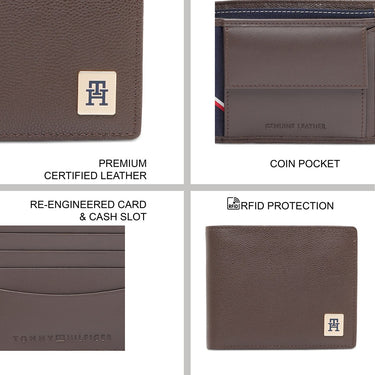 Tommy Hilfiger Perthshire Men'S Global Coin Wallet Brown