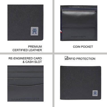 Tommy Hilfiger Perthshire Mens Global Coin Wallet Black