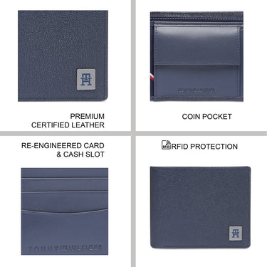Tommy Hilfiger Perthshire Mens Global Coin Wallet Navy