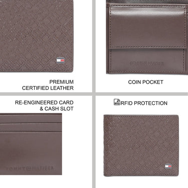 Tommy Hilfiger Greywalls Men's Global Coin Wallet Brown