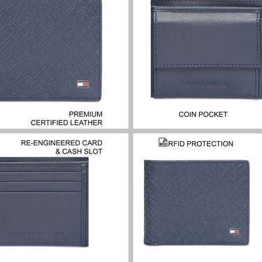Tommy Hilfiger Greywalls Men's Global Coin Wallet Navy