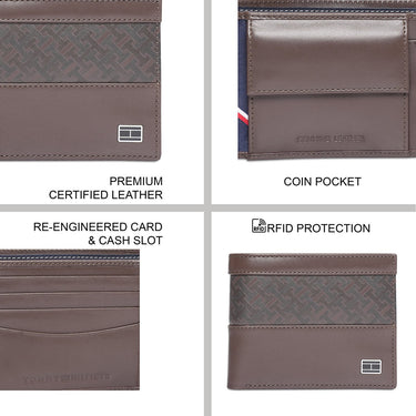 Tommy Hilfiger Machrie Men's Global Coin Wallet Brown