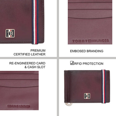 Tommy Hilfiger Rannoch Men'S Moneyclip Wine