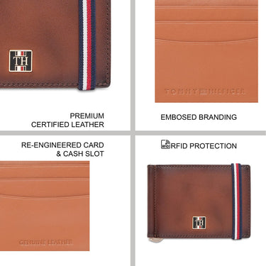 Tommy Hilfiger Rannoch Men'S Moneyclip Tan