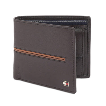Tommy Hilfiger Glasgow Men'S Global Coin Wallet Brown