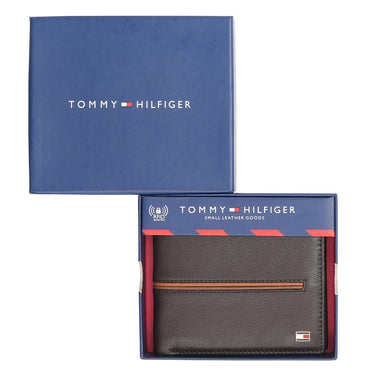 Tommy Hilfiger Glasgow Men'S Global Coin Wallet Brown
