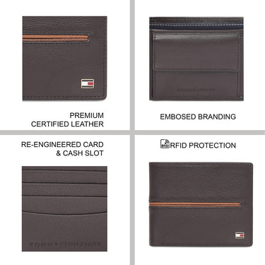 Tommy Hilfiger Glasgow Men'S Global Coin Wallet Brown