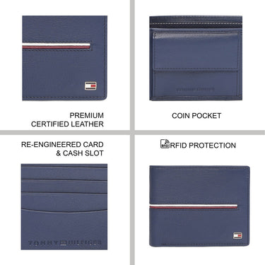 Tommy Hilfiger Glasgow Men'S Global Coin Wallet Navy