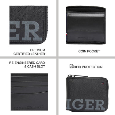 Tommy Hilfiger Canterbury Mens Zip Around Wallet Black