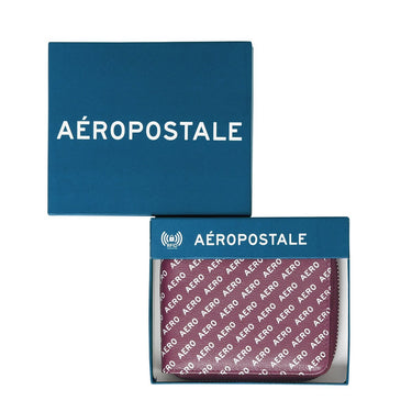 Aeropostale Largo Men's Zip Around Wallet Wine