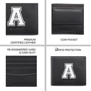 Aeropostale Norfolk Men's Global Coin Wallet Black