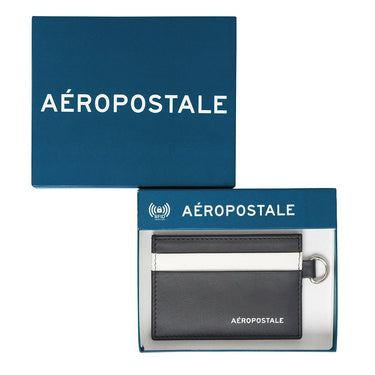 Aeropostale Oxnard Mens Card Holder Black Ivory