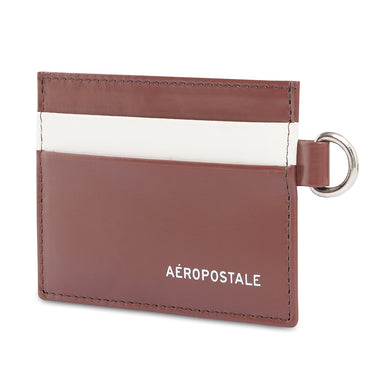 Aeropostale Oxnard Mens Card Holder Tan Black