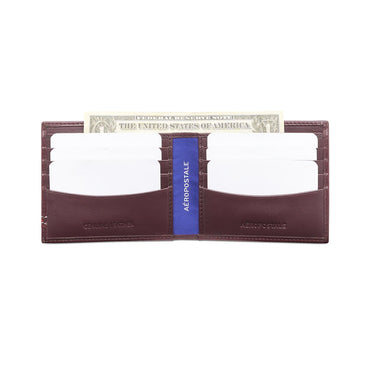Aeropostale Visalia Men's Slimfold Wallet Wine