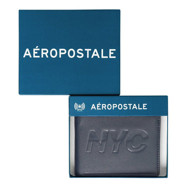 Aeropostale Vacaville Mens Slimfold Wallet Navy
