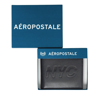 Aeropostale Vacaville Men's Global Coin Wallet Black