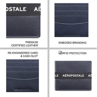 Aeropostale Renton Men's Slimfold Wallet Navy