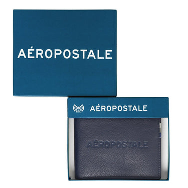 Aeropostale Rialto Mens Global Coin Wallet Navy