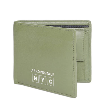 Aeropostale Carlsbad Men's Global Coin Wallet Olive