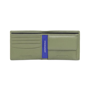 Aeropostale Carlsbad Men's Global Coin Wallet Olive