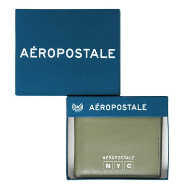 Aeropostale Carlsbad Men's Global Coin Wallet Olive