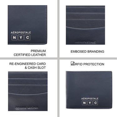 Aeropostale Carlsbad Men's Slimfold Wallet Navy