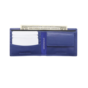 Aeropostale Carlsbad Men's Global Coin Wallet Electric Blue