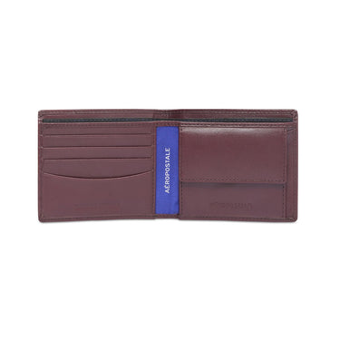 Aeropostale Indio Mens Global Coin Wallet Wine