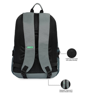 United Colors Of Benetton Torque Laptop Backpack Frosty Green Deep Sea Green