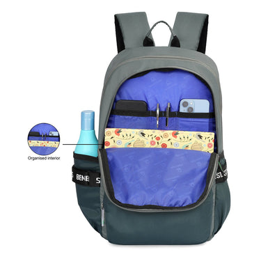 United Colors Of Benetton Torque Laptop Backpack Frosty Green Deep Sea Green
