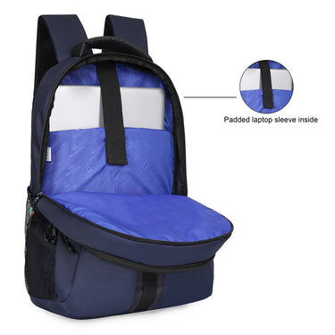 United Colors Of Benetton Thunderbolt Laptop Backpack Navy