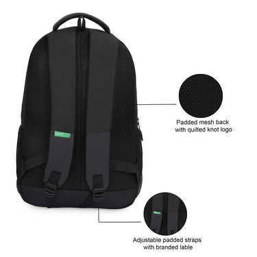 United Colors Of Benetton Thunderbolt Laptop Backpack Black