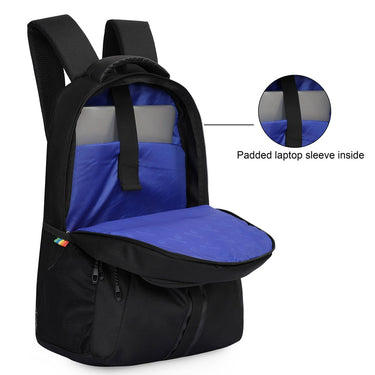 United Colors Of Benetton Thunderbolt Laptop Backpack Black