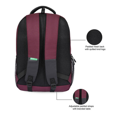 United Colors Of Benetton Thunderbolt Laptop Backpack Wine