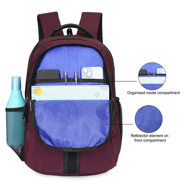 United Colors Of Benetton Thunderbolt Laptop Backpack Wine