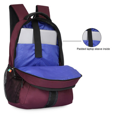 United Colors Of Benetton Thunderbolt Laptop Backpack Wine