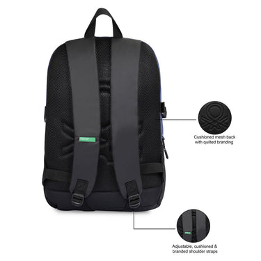 United Colors Of Benetton Kaizen Laptop Backpack Navy