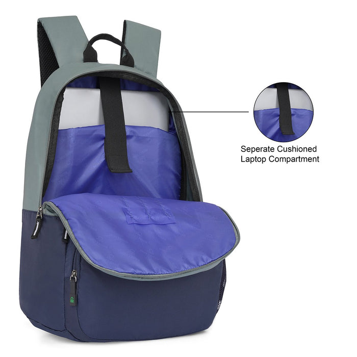 United Colors Of Benetton Pyro Laptop Backpack Teal Navy