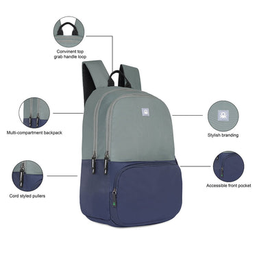 United Colors Of Benetton Pyro Laptop Backpack Teal Navy