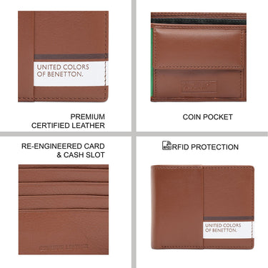 Tommy Hilfiger Jecna Mens Global Coin Wallet Tan