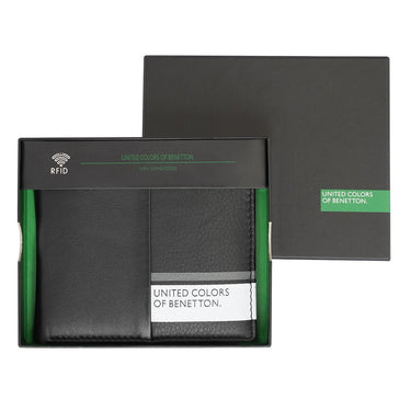 United Colors Of Benetton Jecna Mens Passcase Wallet Black