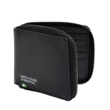 United Colors Of Benetton Polna Mens Zip Around Wallet Black