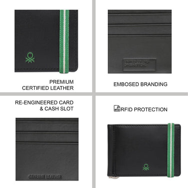 United Colors Of Benetton Lesna Mens Moneyclip Black