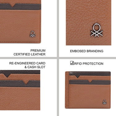 United Colors Of Benetton Tinto Mens Card Holder Tan