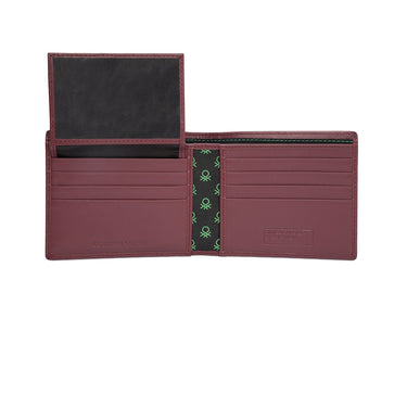 United Colors Of Benetton Chane Men S Passcase Wallet Wine