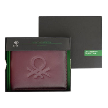 United Colors Of Benetton Chane Men S Passcase Wallet Wine