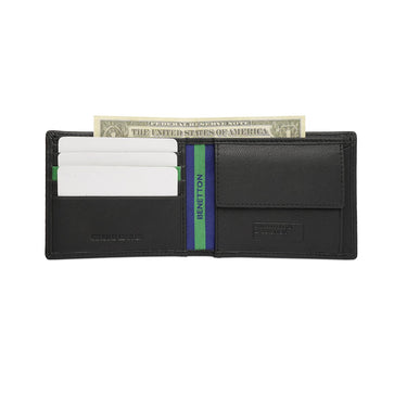United Colors Of Benetton Jemnice Men S Global Coin Wallet Black