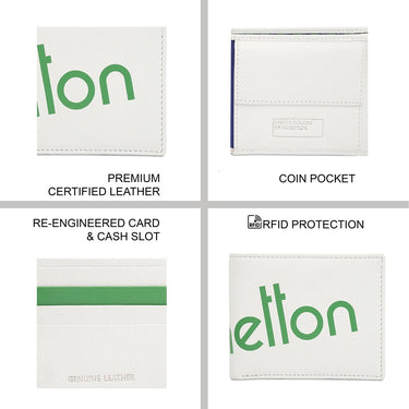 United Colors Of Benetton Jemnice Men S Global Coin Wallet White