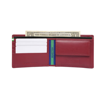 United Colors Of Benetton Dobrany Mens Global Coin Wallet Wine