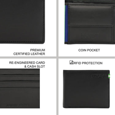 United Colors Of Benetton Dobrany Mens Multicard Coin Wallet Black